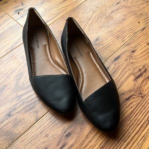 Lucky Brand Black Asymetrical Flats